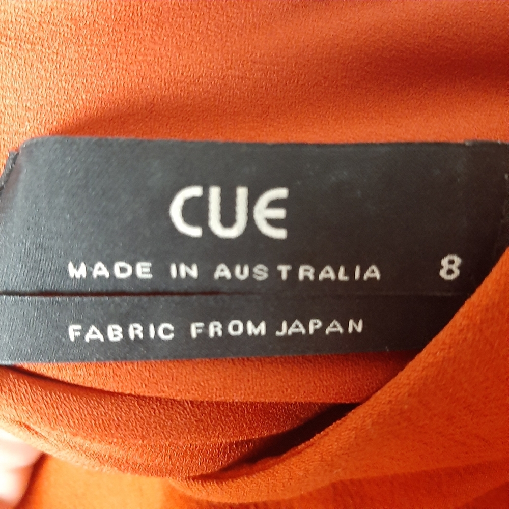 Long sleeve dress by CUE, size 8, burnt orange - Picture 5 of 5